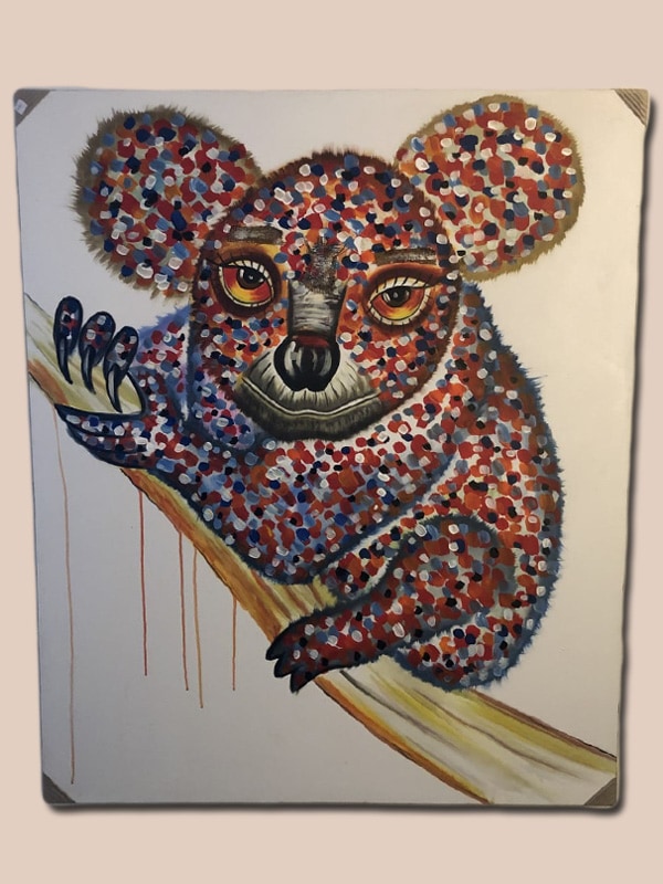Håndlavet maleri koala bjørn