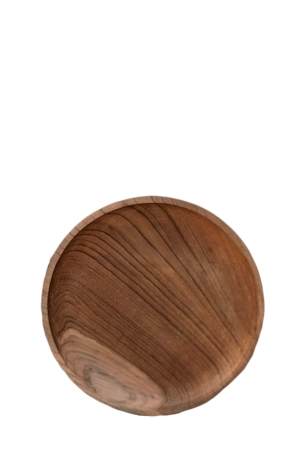 By Schytte lille rund teaktræ tallerken fra Bali. Ø: 20,5 cm