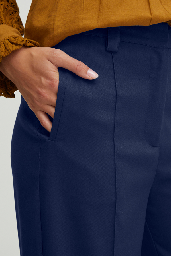 Atelier Reve blå bukser med vidde i bukseben