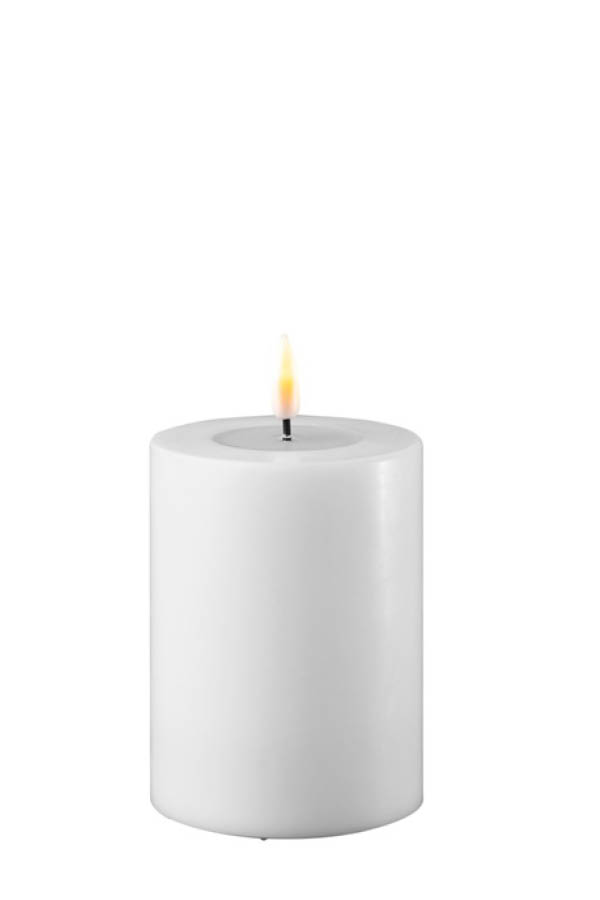 DeluxeHomeart hvid LED bloklys 7,5 x 10 cm